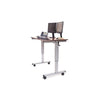 Luxor 48 Crank Adjustable Stand Up Desk 3D View Dual Monitor