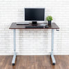 Luxor 48 Crank Adjustable Stand Up Desk Front View Single Monitor