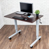 Luxor 48 Crank Adjustable Stand Up Desk Top Front Side View