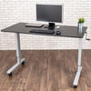 Luxor 60 Crank Adjustable Stand Up Desk Top Front Side View