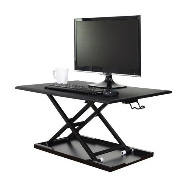 Luxor Level Up 32 Pneumatic Adjustable Desktop 3D View Raised