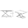 Luxor Level Up 32 Pneumatic Adjustable Desktop Dimensions