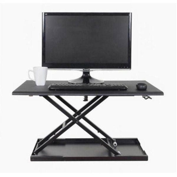 Luxor Level Up 32 Pneumatic Adjustable Desktop Front View Raised