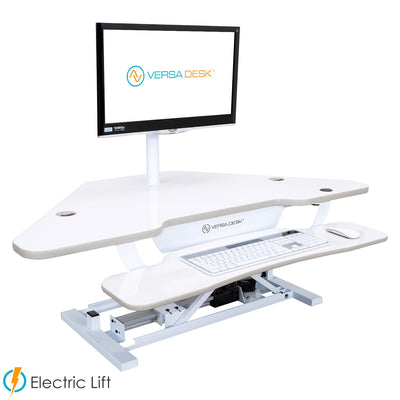 VersaDesk - 48" Power Pro Corner Electric Standing Desk Converter - DISCONTINUED - Standing Desk Nation