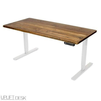 Uplift Height Adjustable Standing Desk w/ Reclaimed Wood Top - Standing Desk Nation