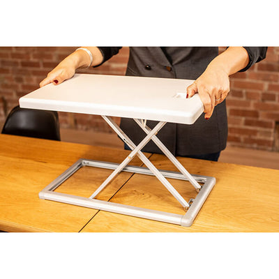 Rocelco PDR Portable Desk Riser Top Front Side View
