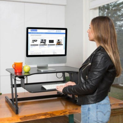 Rocelco ADR Adjustable Desk Riser 3D View Standing