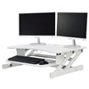Rocelco DADR Deluxe Adjustable Desk Riser 3D VIew White