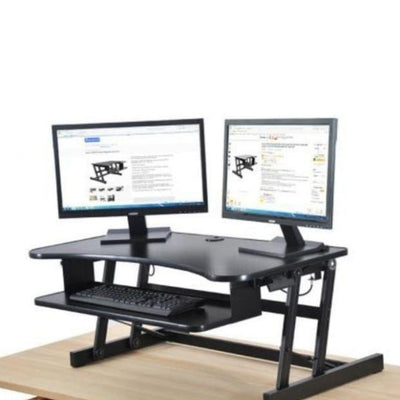 Rocelco DADR Deluxe Adjustable Desk Riser Dual Screen Rise