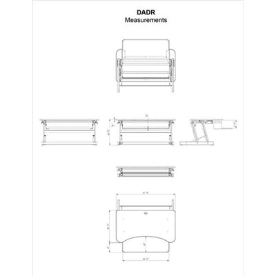 Rocelco DADR Deluxe Adjustable Desk Riser Measurements