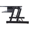 Rocelco DADR Deluxe Adjustable Desk Riser Side View Raised