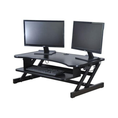 Rocelco DADR Platinum Ergonomic Bundle Stand Desk Riser Dual Screen
