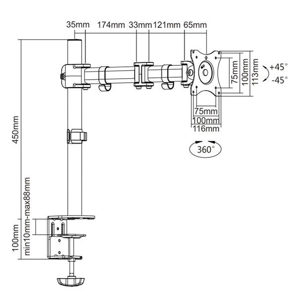 Rocelco DM1 Dimension