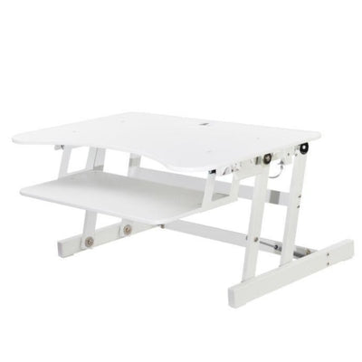 Rocelco EADR Ergonomic Adjustable Desk Riser 3D View Rise White