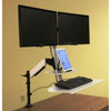 Rocelco EFD+2 Dual Monitor Sit to Stand Floating Desk Dual Screen And Gadget