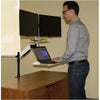 Rocelco EFD+2 Dual Monitor Sit to Stand Floating Desk Dual Screen And Laptop