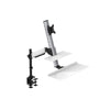 Rocelco EFD Ergonomic Sit to Stand Floating Desk 3D View Single Monitor