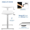 VIVO Manual Height Adjustable Desk White Height Settings