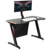 VIVO Z-Shaped 47” Gaming Desk with LED Lights DESK-GMZ1R 3D View