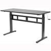 VIVO Black 55 Crank Height Adjustable Desk 3D View