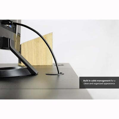 VIVO Black 63 Electric Height Adjustable Desk Cable Management