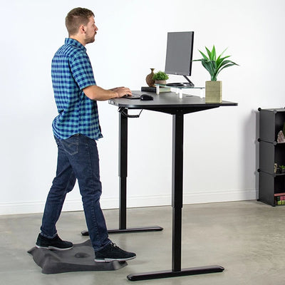 VIVO Black 63 Electric Height Adjustable Desk Standing
