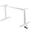 VIVO Crank Height Adjustable Desk Base White 3D View