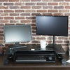 VIVO DESK-V000B Standing Desk Converter Dual Screen Front View Black