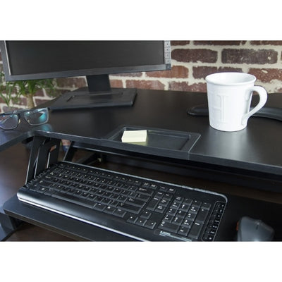 VIVO DESK-V000B Standing Desk Converter Keyboard Tray Close Up