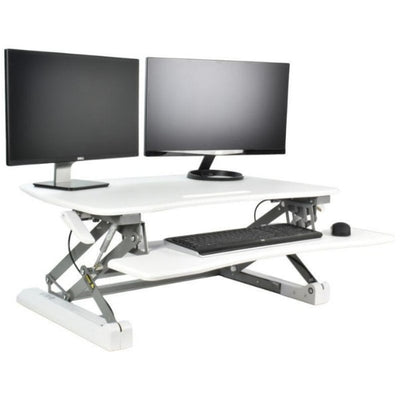 VIVO DESK-V000DB Deluxe Standing Desk Converter Dual Screen White