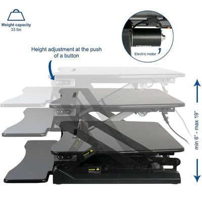 VIVO DESK-V000EB Electric Standing Desk Converter Electric Motor