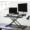 VIVO DESK-V000K Standing Desk Converter 3D View Facing Left