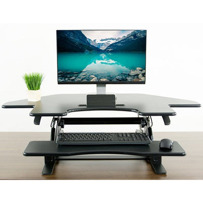 VIVO DESK V000VC Corner Standing Desk Converter Standing Desk Nation