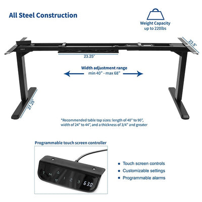 VIVO Dual Motor Electric Desk Base DESK V103E