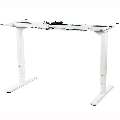 VIVO Dual Motor Electric Desk Base White 3D View