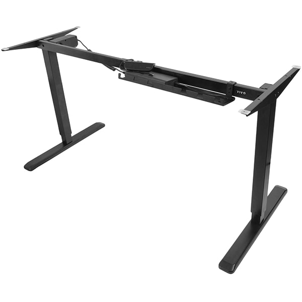 VIVO Single Motor Electric Desk Base Black 3D View
