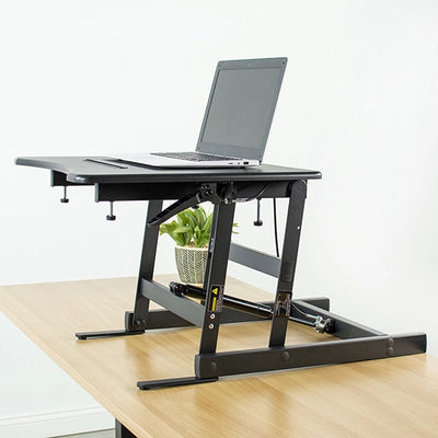 VIVO Single Top 22 Laptop Desk Riser Top Front Side View Rise