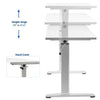 VIVO White 55 Crank Height Adjustable Desk Height Setting