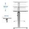 VIVO White 55 Crank Height Adjustable Desk Height Setting