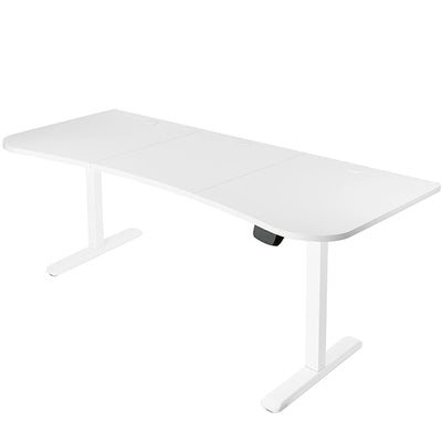 VIVO White 63 Electric Height Adjustable Desk 3D View