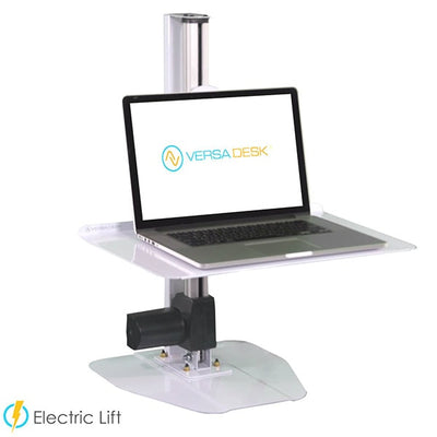 VersaDesk Mini Power Desktop Riser 3D VIew White