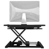 VersaDesk Power Pro 30 inch Electric Standing Desk Converter Black Back View Single Monitor