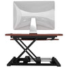 VersaDesk Power Pro 30 inch Electric Standing Desk Converter Cherry Back View