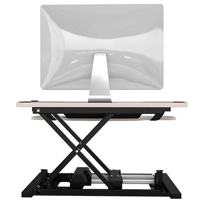 VersaDesk Power Pro 30 inch Electric Standing Desk Converter Gray Back View