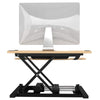 VersaDesk Power Pro 30 inch Electric Standing Desk Converter Maple Back View