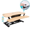 VersaDesk Power Pro 30 inch Electric Standing Desk Converter Maple Push Button