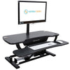 VersaDesk Power Pro 36 inch Electric Standing Desk Converter Black 3D View Facing Right