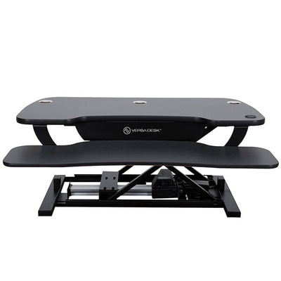 VersaDesk Power Pro 36 inch Electric Standing Desk Converter Black Front View