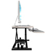 VersaDesk Power Pro 36 inch Electric Standing Desk Converter Gray Side View
