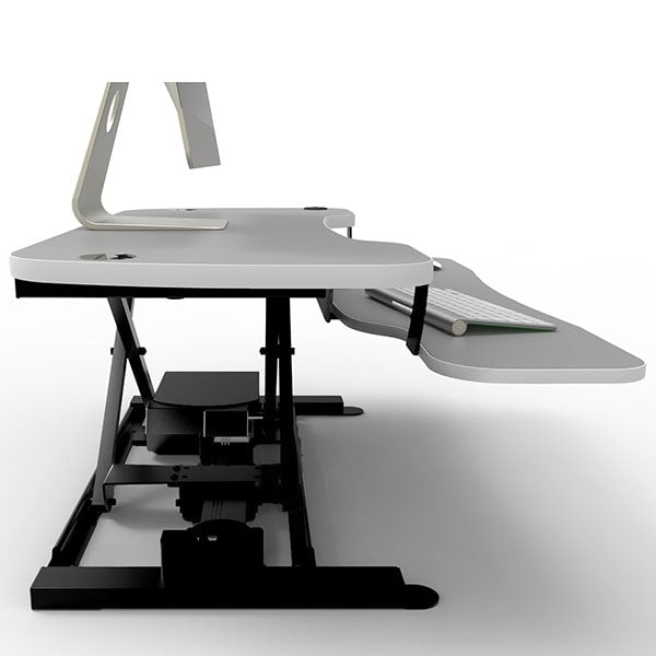 VersaDesk Power Pro 36 inch Electric Standing Desk Converter Height Setting